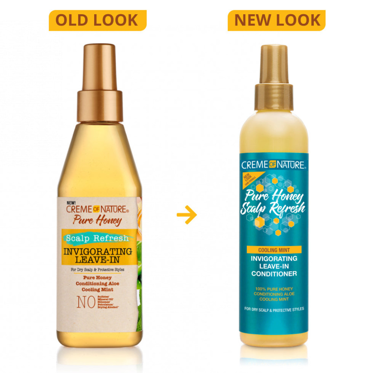 Creme of Nature Pure Honey Scalp Refresh Cooling Mint Invigorating Leave-In Conditioner 8oz
