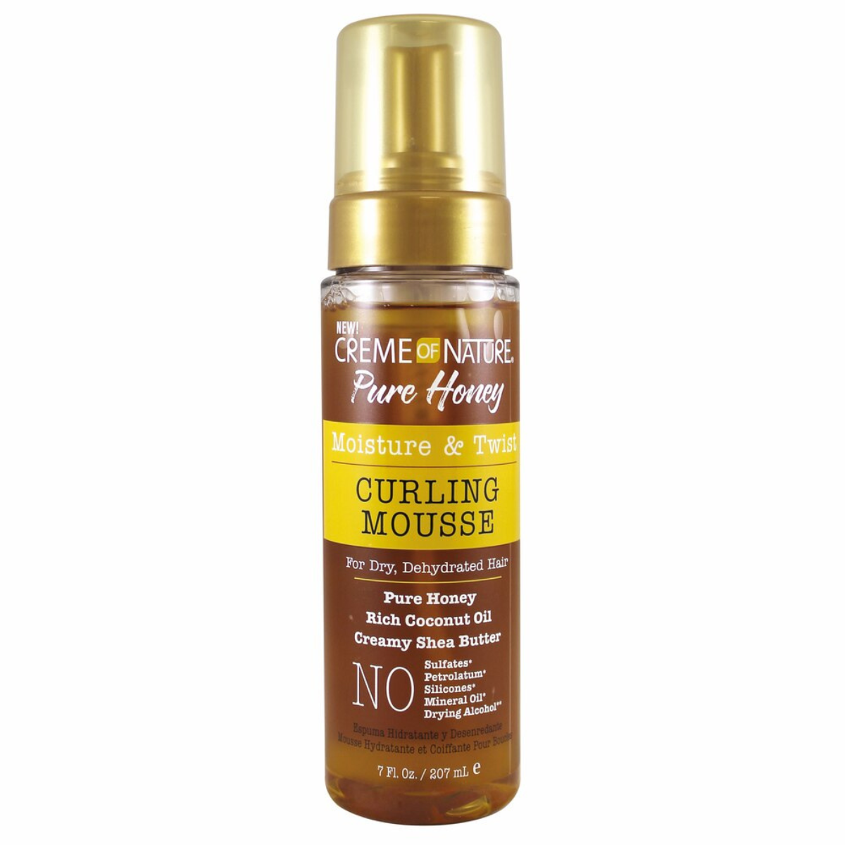 Creme of Nature , Pure Honey , Moisture & Twist Curling Mousse , For Dry Dehydrated Hair 7oz