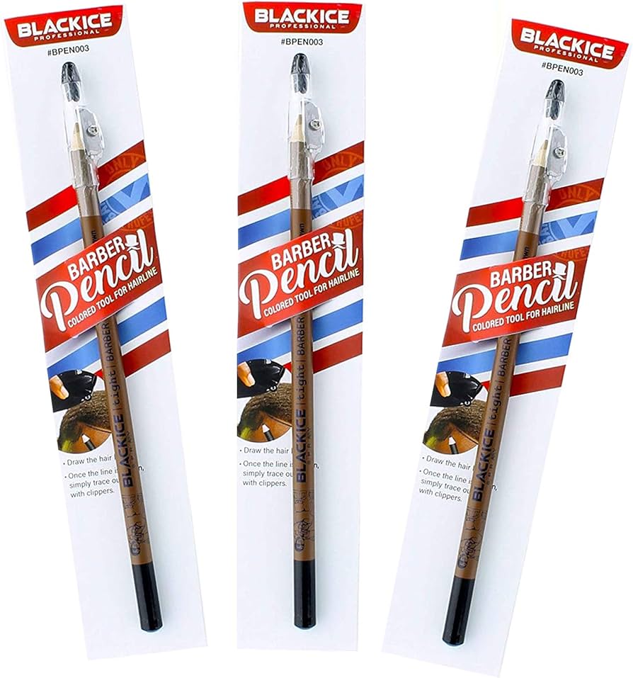 Black Ice Barber Pencil (Tan, White, & Black)