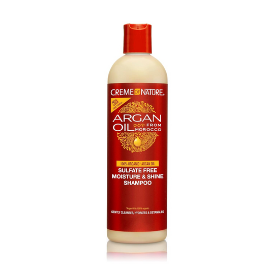 Creme of Nature Argan Oil from Morocco , 100% Organic* Argan Oil , Sulfate Free Moisture & Shine Shampoo 12oz
