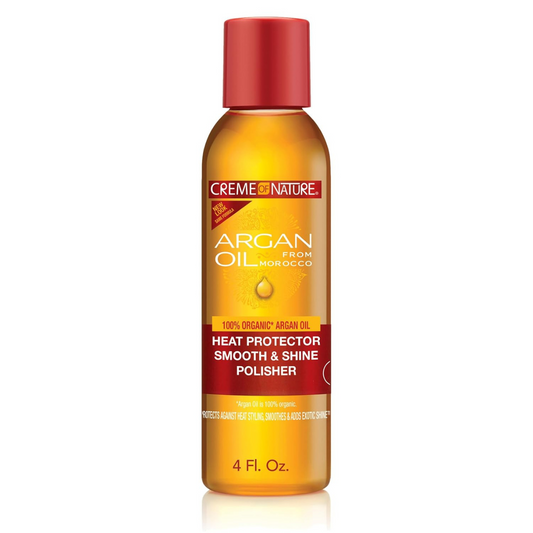 Creme of Nature Argan Oil from Morocco , Heat Protector Smooth & Shine Polisher 4oz