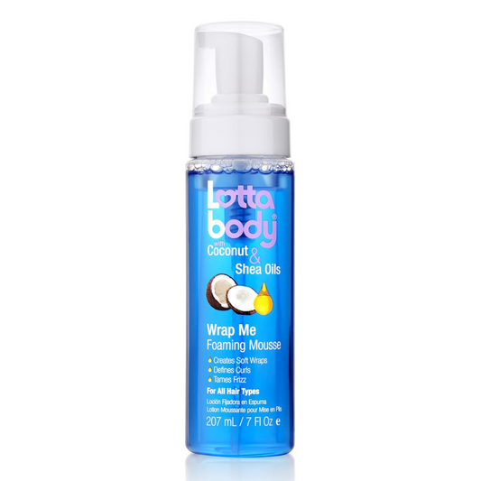 Lottabody with Coconut & Shea Oils Wrap Me Foaming Mousse For All Hair Types 7 oz