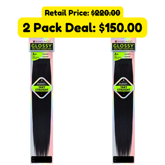Glossy Yaky Straight 18" 2-Pack Deal