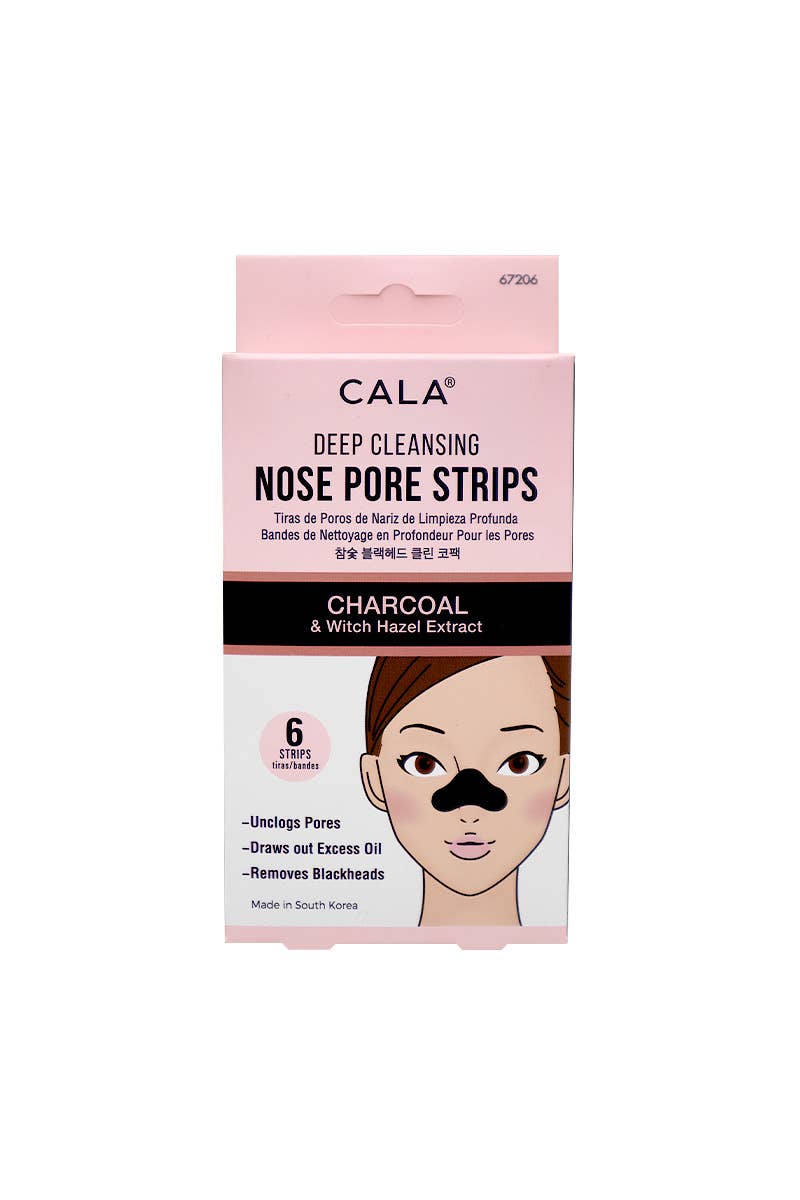 CALA 67206 Charcoal 6pc Nose Pore Strips